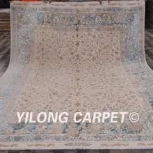 YILONG 8,3 'x10. 5' китайские резные шерстяные ковры персидский стиль Цветочный ручной Шелковый шерстяной ковер(CQG56S8.3x10.5