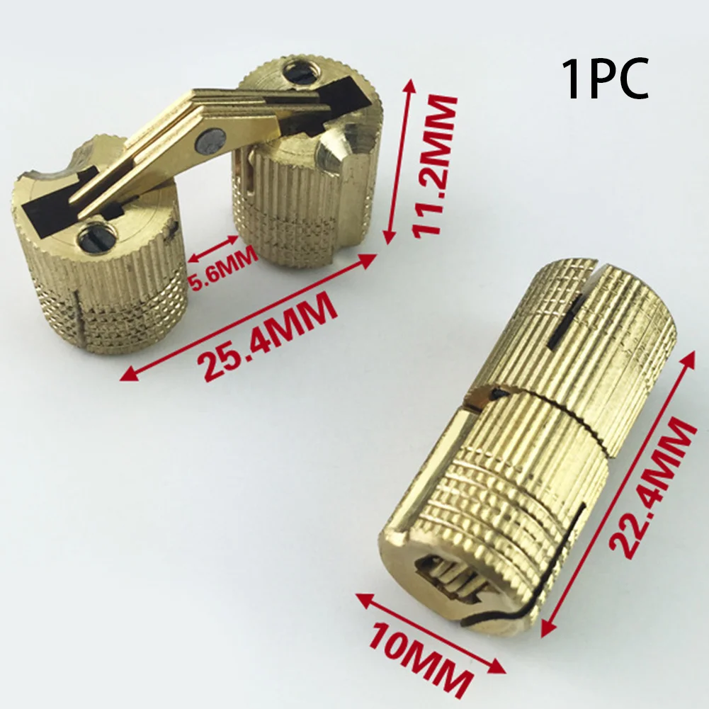 Цилиндрический латунный Невидимый караван аппаратные столешницы шкафа дверная петля скрытый