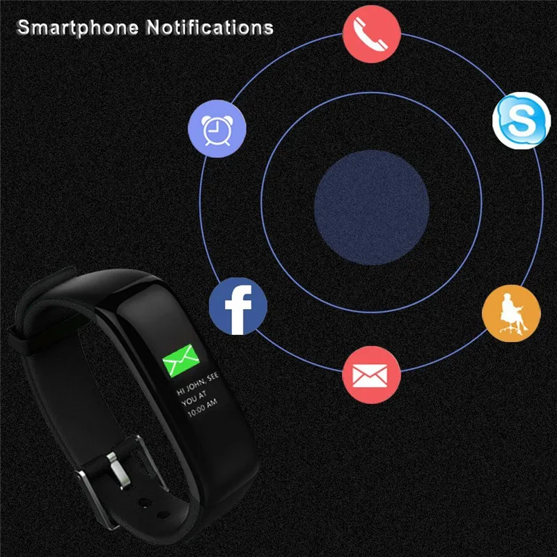 Пульсометр часы крови Давление Smart Band P1 плюс умный Браслет монитор сердечного