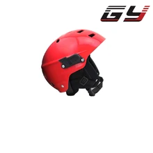 FREE SHIPPING Red color water sports Helmet Aquatic kayak rafting helmets with removable ear pads