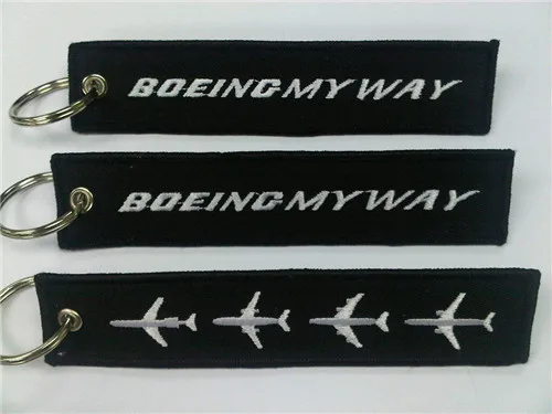 Вышивка Boeing My Way брелок - Название цвета: RBF Black