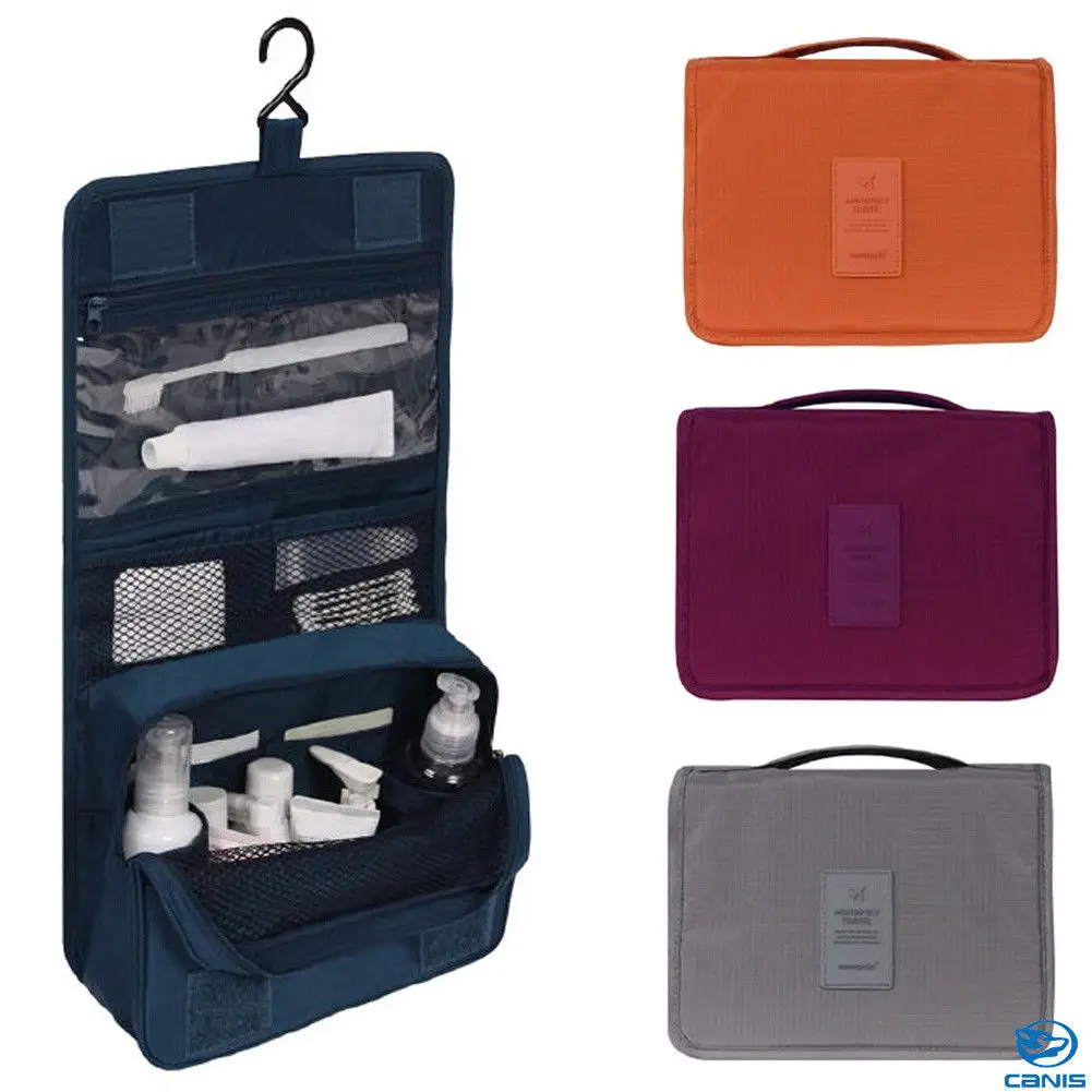  Travel Makeup Cosmetic Toiletry Case Wash Organizer Storage Pouch Hanging Bag MakeUp Bag Folding Ha