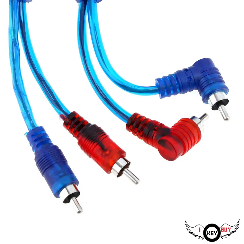

1PC 4.5M Special High-Fidelity Transparent Blue Car Subwoofer Wire RCA Audio Cable Amplifier Modified PVC Plastic Wiring Kit