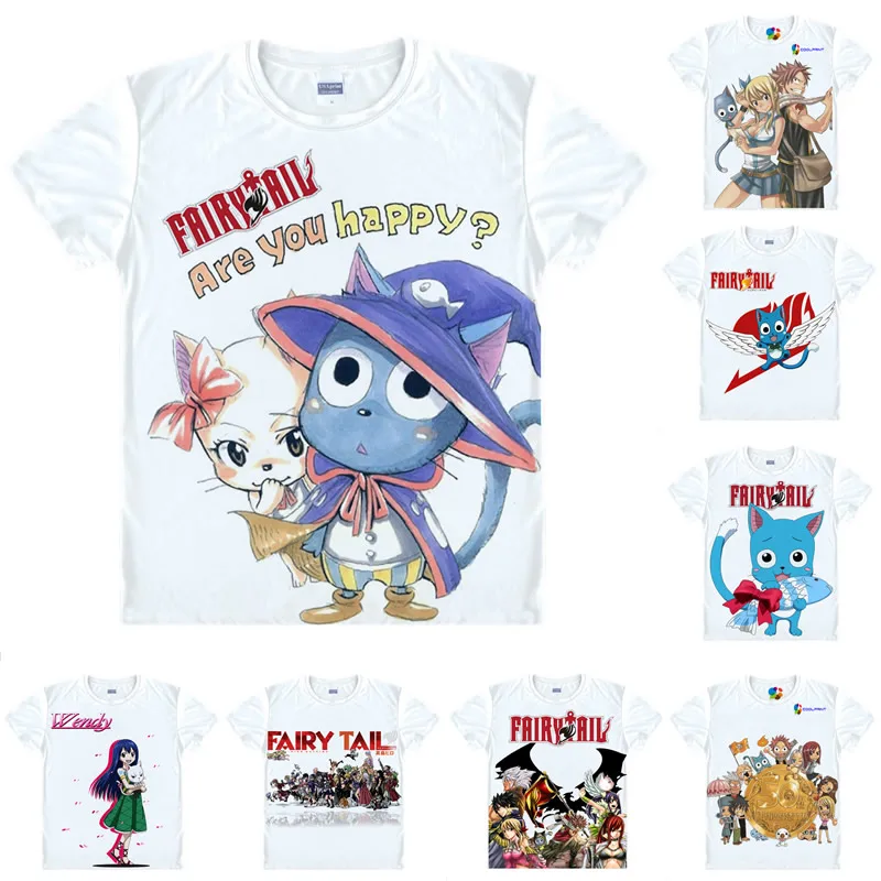Рубашка Coolprint с аниме Фея хвост футболки в разных стилях коротким рукавом и