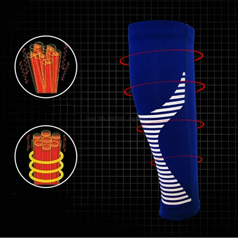 1 шт. полосатые Нескользящие компрессионные дышащие быстросохнущие Теплые лосины для велоспорта беговые Щитки Для Голени походная скоба