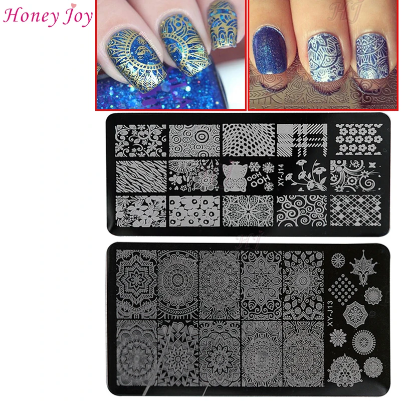 

1pc/lot 16 Patterns Stainless Steel Nail Art Stamping Plates Nail Seal Manicure Printer Tool Templates Nail Stamp Stencil