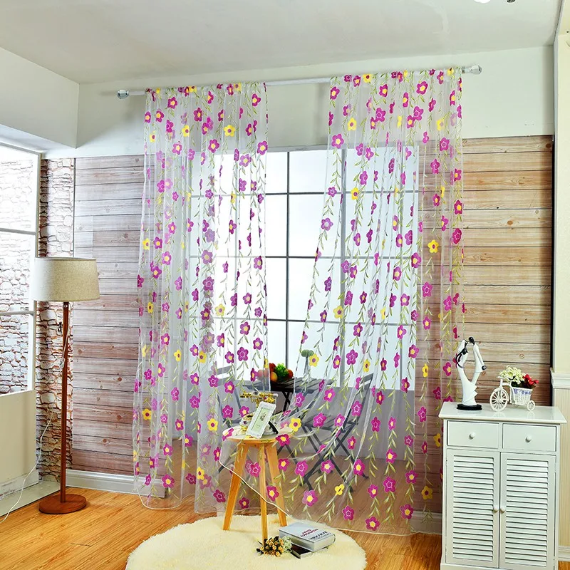 floral tulle sheer curtain (9)