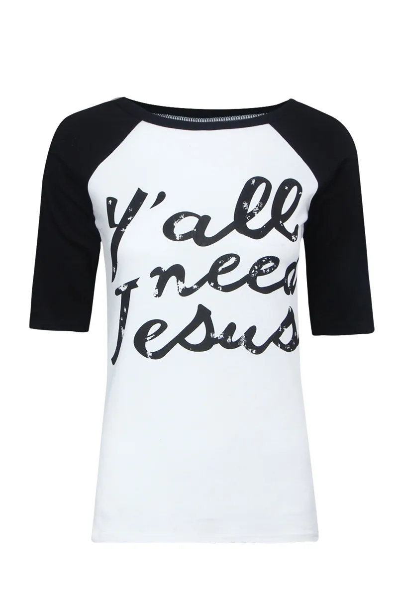Casual Style Letters Printed Short Sleeve T-Shirt