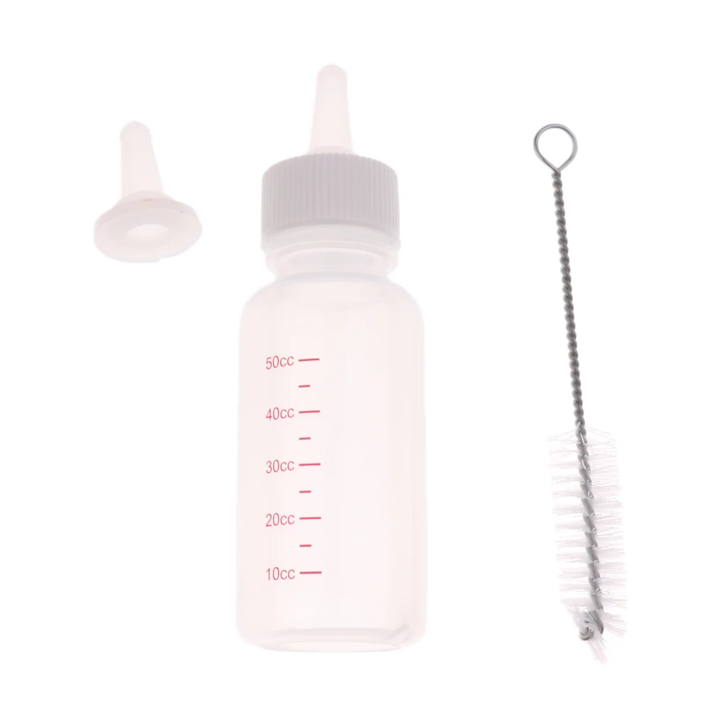 50ml Soft Dog Cat Baby Silicone Gel Nipple Pacifier Pet Milk Bottle Feeding Tool