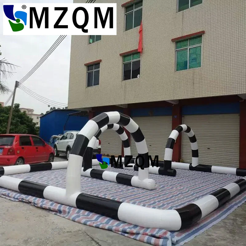 MZQM 8x8 m Free shipping Toys Outdoor PVC material Inflatable go karts
