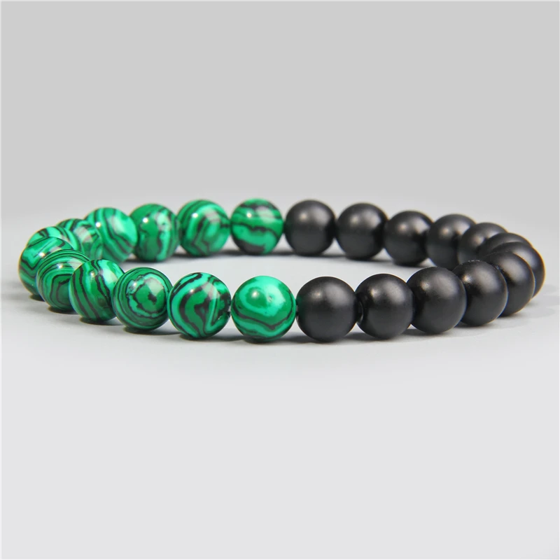 

Malachite onyx beads bracelet natural stone charm men women bracelets for couples friendship lover bracelet jewelry gifts male