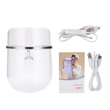 USB зарядка светодиодный маска для лица терапия 3 цвета устройство для приготовления маски Фотон терапия свет уход за кожей удаление морщин, акне Красота лица