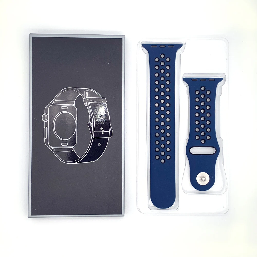 

50Pcs/Lot Simple Watch Boxes for Apple Watch Band 38mm 42mm Leather and Silicone and Nylon Band Paper Packaging Black Box