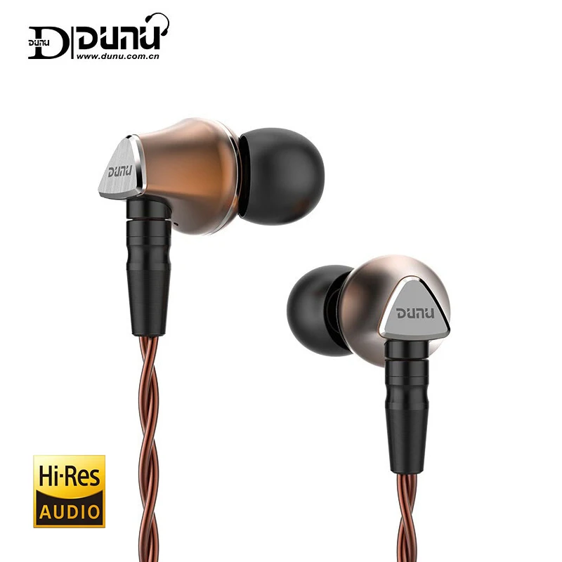 Ceny DUNU TITAN 6 TITAN6 T6 hi res membrana berylu dynamiczny sterownik Hifi Audio douszne słuchawki IEM z MMCX odłączany kabel