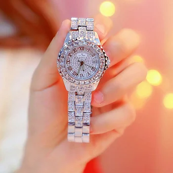 

Women Diamond Watches Ladies Luxury Fashion Wristwatch Top Brand Jewelry Crystal Quartz Watch