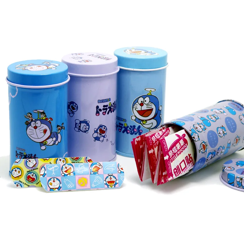 20Pcs Cartoon Waterproof Iron Box Band-aid Cute Breathable Medical Hemostatic Stickers Mini Children Adhesive Bandages