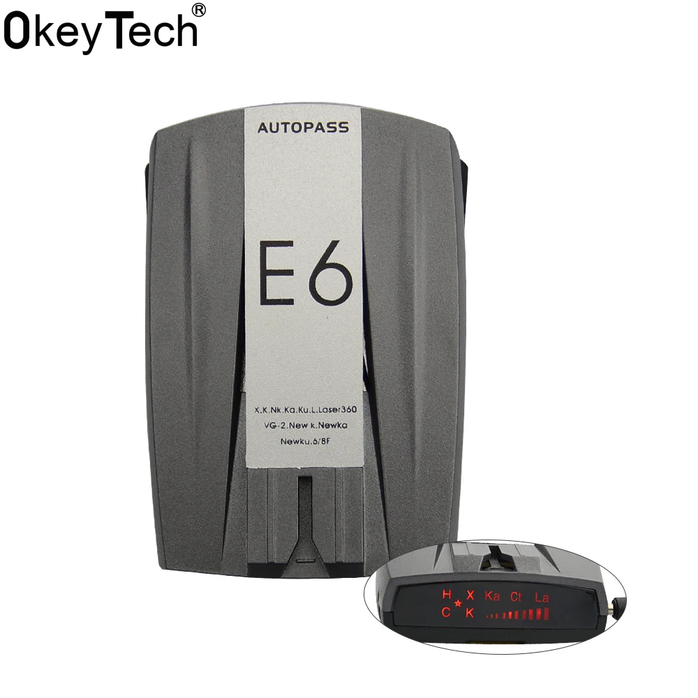 OkeyTech лучший E6 автомобильный радар детектор лазерный светодиодный дисплей
