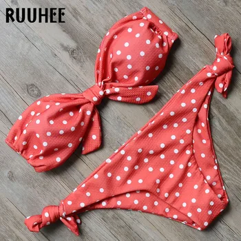 

RUUHEE Bikini Swimwear Swimsuit Women 2018 Bikini Set String Bathing Suit Push Up Female Beachwear Strapless Swimsuit Swimwear