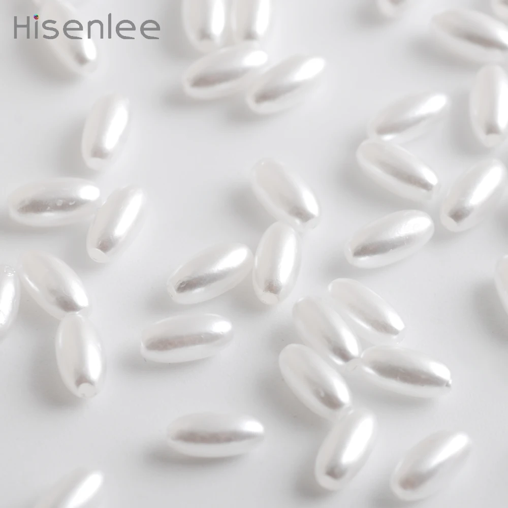 Hisenlee 4*8 мм и много размеров бежевый/Белый ABS овальные двойные отверстия Высокое