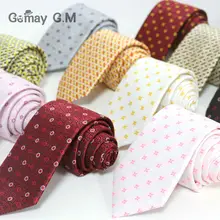 Новинка полиэфирные жаккардовые тканые галстуки для мужчин классические галстуки 7,0 Ширина Галстуки для мужчин формальные свадебные вечерние галстуки для жениха