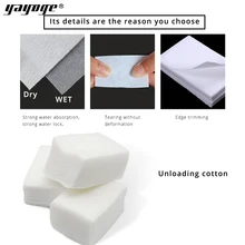 

Yayoge 900pcs Nail Polish Remover Lint Free Dismantling cotton Lint-Free Color Gel Polish Remover Cotton Wipe Nail Art Tips