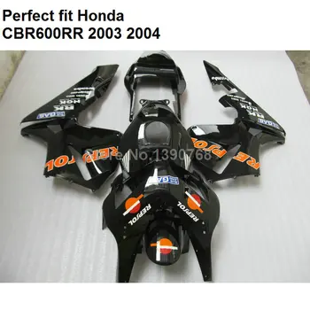 

High quality ABS fairing for Honda black CBR 600RR 2003 2004 fairings kit CBR600RR F5 BM59