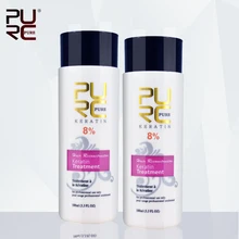 PURC 2 unids 100 ml 8% formalina tratamiento del cabello queratina venta caliente Queratina alisado queratina chocolate formalina tratamiento