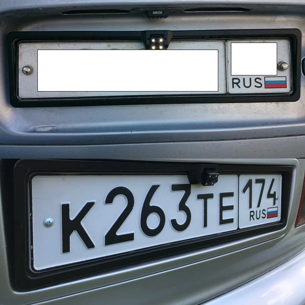 OTERLEEK 4,3 дюймов 2 видео входа с ЕС номерной знак Складной автомобильный монитор TFT-LCD HD камера s камера заднего вида парковочная система
