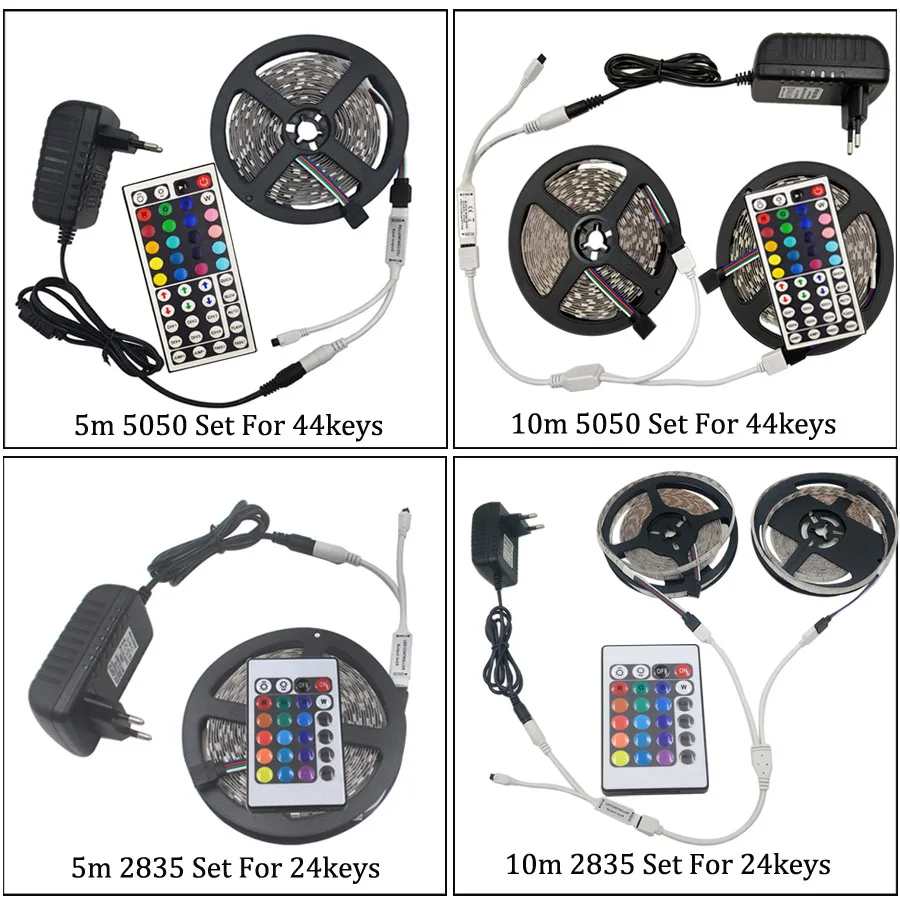 RGB Светодиодная лента 12 В SMD 5050 гибкая постоянного тока Диодная fita de 5 м 10 15 с