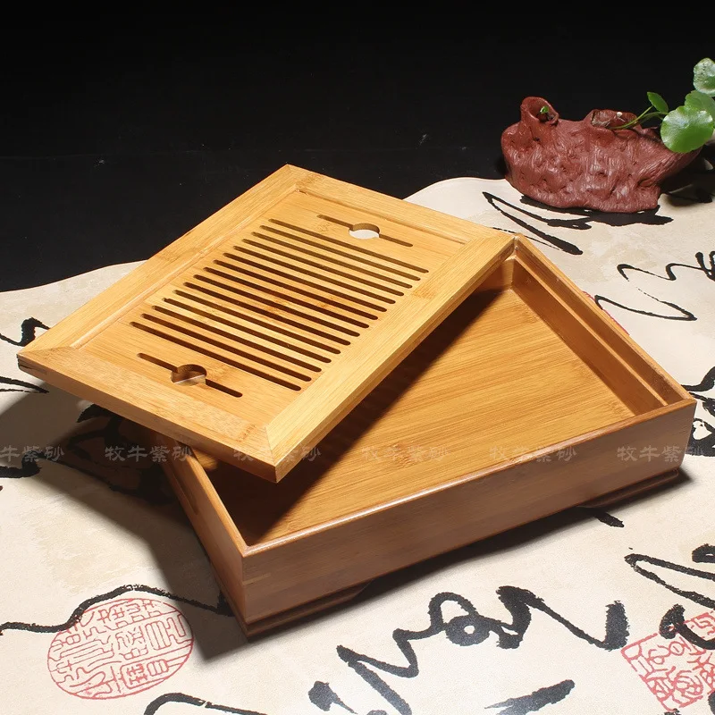 The tea water storage type 26*18*6 natural bamboo teaboard kung fu kung fu tea small bamboo tray mixed batch