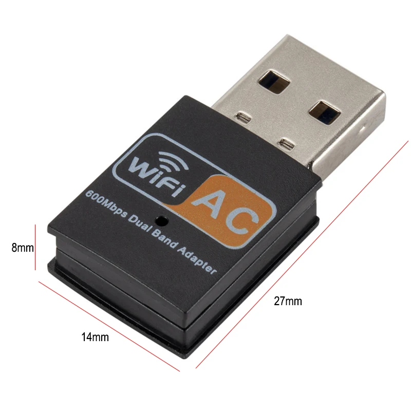 Беспроводной Mini-USB WiFi адаптер 600 Мбит/с Wi-Fi антенна сеть карточки Dual Band 2,4G 5G адаптер ЛВС USB Ethernet приемник адаптер