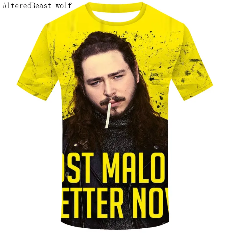 Мужская летняя модная футболка 3D Post Malone, дизайнерские рубашки, модные музыкальные футболки, футболки с принтом в стиле панк, мужские футболки с коротким рукавом