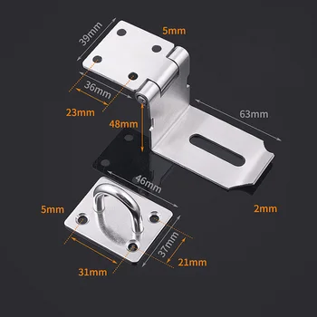 

High Door Hasp Latch 90 Degree Stainless Steel Safety Angle Locking Latch for Push Sliding Barn Door LG66