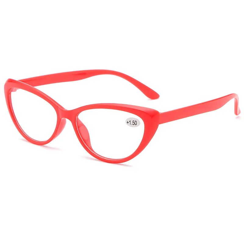 Higodoy модные очки для чтения «кошачий глаз» светильник и не легко деформируется очки для чтения для спорта и работы - Цвет оправы: red