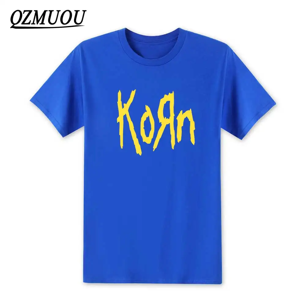 Новая мода, футболка с логотипом Korn Metal Rock band, мужские футболки в стиле хип-хоп, хлопковая Футболка с круглым вырезом и коротким рукавом, XS-XXL - Цвет: Blue4