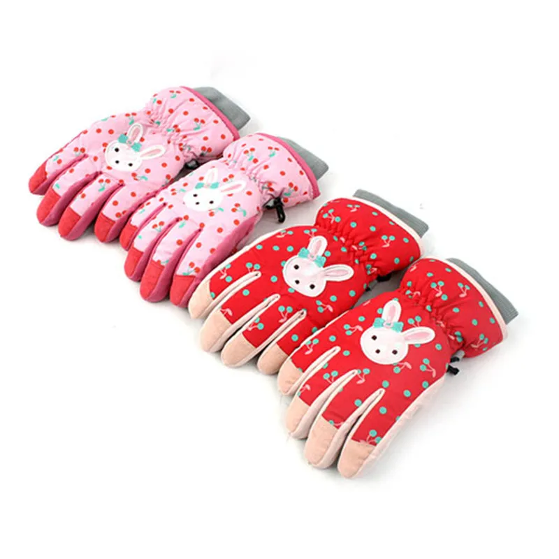 

Korean Winghouse Children Gloves Cute Cartoon Rabbit Winter Warm Ski Gloves Girl Sports Waterproof Windproof Gloves