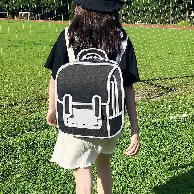 Women Backpack 3D 2D Drawing Cartoon Back Bag Comic Messenger Tote Fashion Cute Student Waterproof Bags Unisex  Bolos 106 3