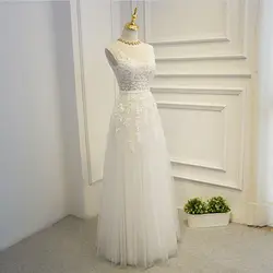Новые Стиль! Vestido Madrinha кисейные аппликации на молнии Свадебное платье для гостей подружки невесты 2019