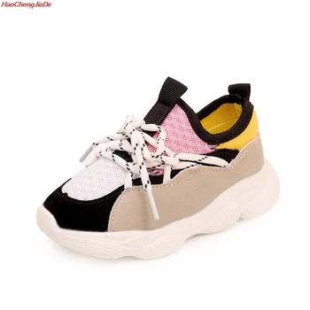 

HaoChengJiaDe Kids Shoes For Boys Girl Children Casual Sneakers Baby Girl Air Mesh Breathable Soft Running Sports Shoe Pink Blue