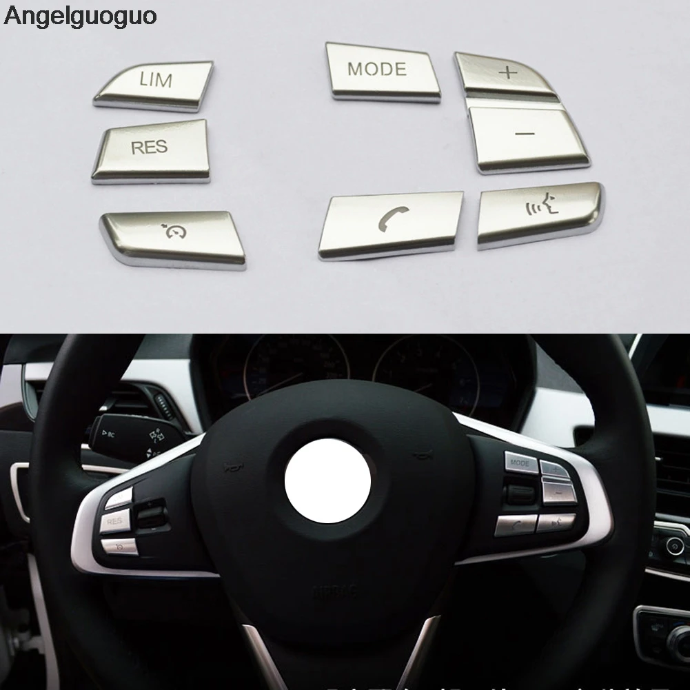 Angelguoguo Car steering wheel buttons Trim Cover sticker for BMW 1 2 3 4 5 7 series GT X1 X3 X4 X5 X6 Series
