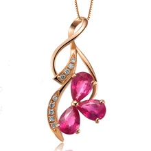 GVBORI бриллиантовый, рубиновый 18 k кулон из белого золота натуральный Драгоценный Рубин Сертифицированный женский специальный подарок Свадебные украшения