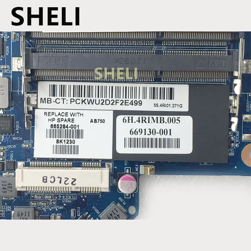 Buy  SHELI FOR HP 665284-001 Laptop motherboard DV6 DV6-6000 notebook pc mainboard main board 669130-001