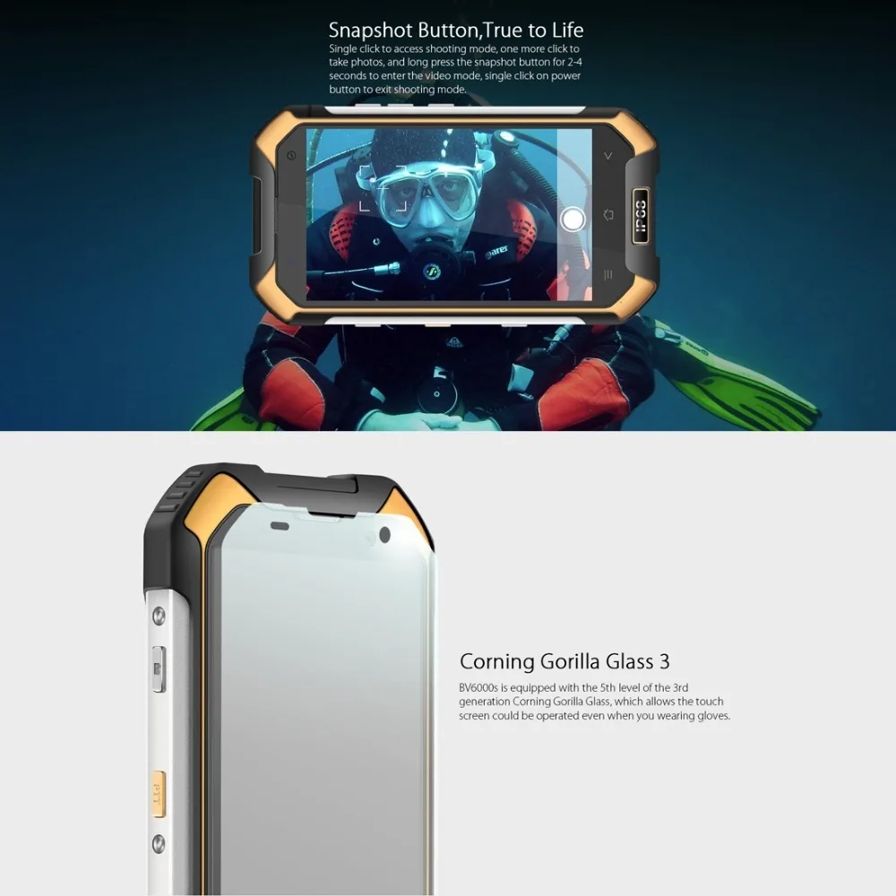 Blackview BV6000S 16 ГБ Android 6.0 MTK6735 Quad core 1.3 ГГц 2 RAM 4.7 дюймов IPS Экран 4 Г LTE 4200 мАч|android 6.0|4g lte4.7