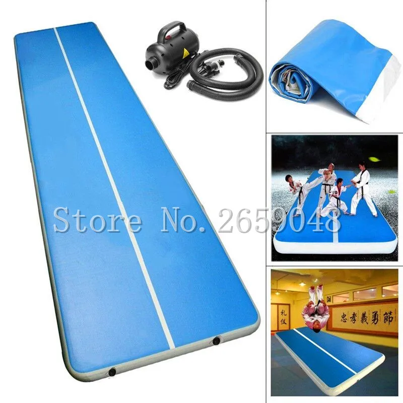 

Free Shipping 8*1*0.2m Air Track Tumbling Mat Inflatable Gymnastics Airtrack with Pump for Practice Gymnastics Cheerleading