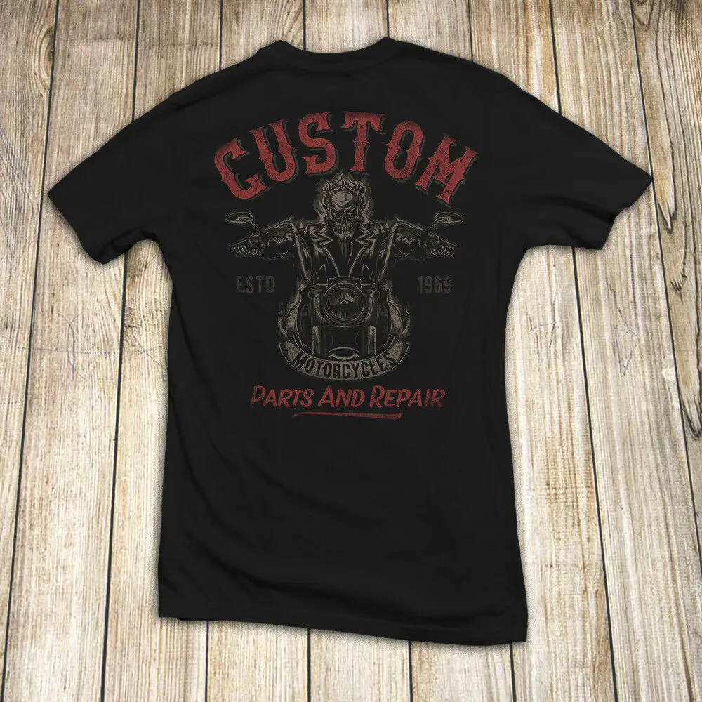 

Bikers Custom Motorcycle Part And Repair Men'S T Shirt 100% Cotton 2019 Men T-Shirt Fashion O-Neck Homme Tee shirt