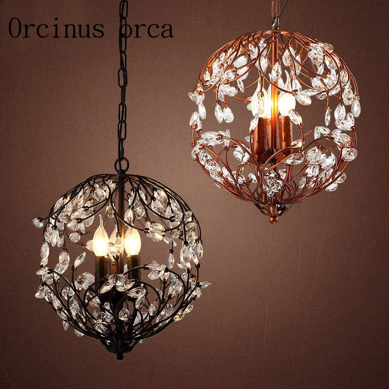 Creative Crystal Iron Art Branch Chandeliers Restaurants Bars Clothing