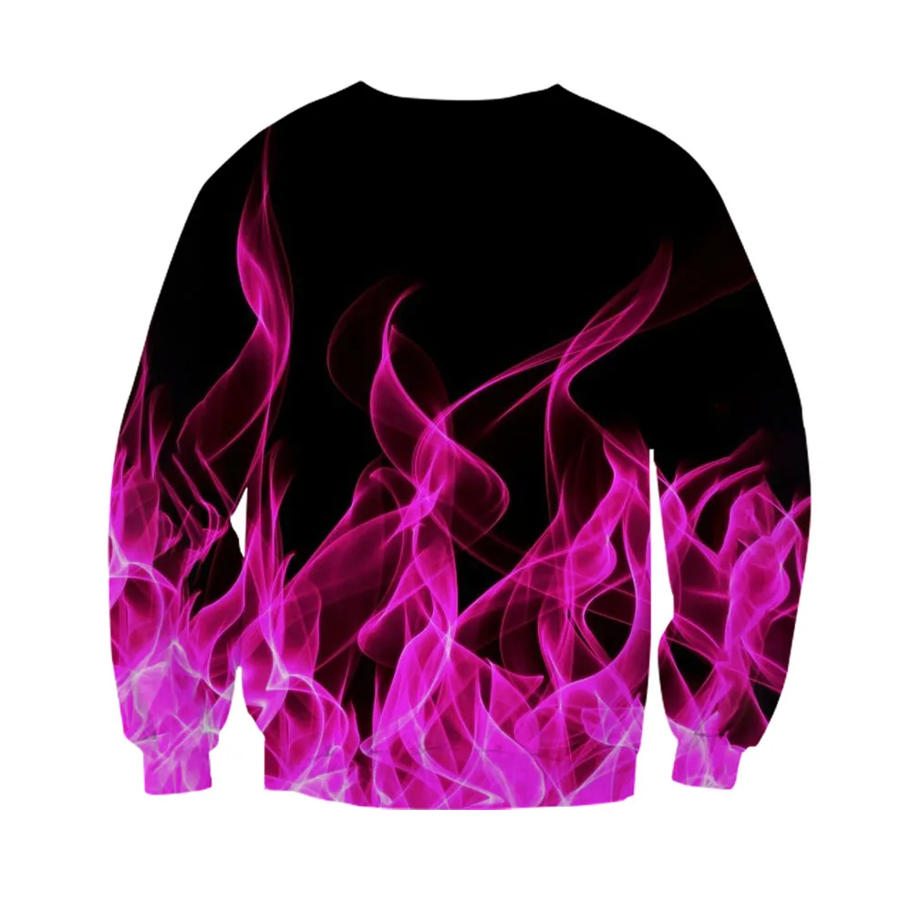 2019 Hot 3D print hip hop sweatshirt for men fire Visual kei abstract Contrast color Colorful teens boy and girl cool streetwear