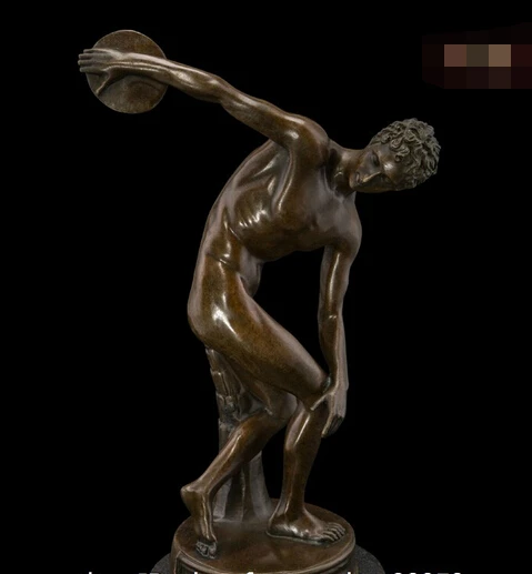 

shitou 003176 13 Weastern Abstract Art Sculpture Bronze Copper Marble Athlete Statue Figurine discount 30% (C0324)