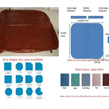 Кожаный чехол для спа-ванны 2050 мм X 1900 мм, можно сделать любой другой размер