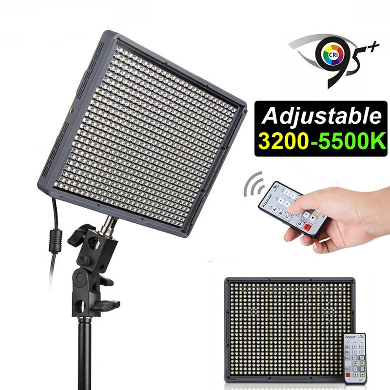 

Aputure HR672C CRI 95+ Pro LED Video Light Bi-color 3200-5500K+2.4G Wireless Remonte Control Photo Studio Panel Lighting